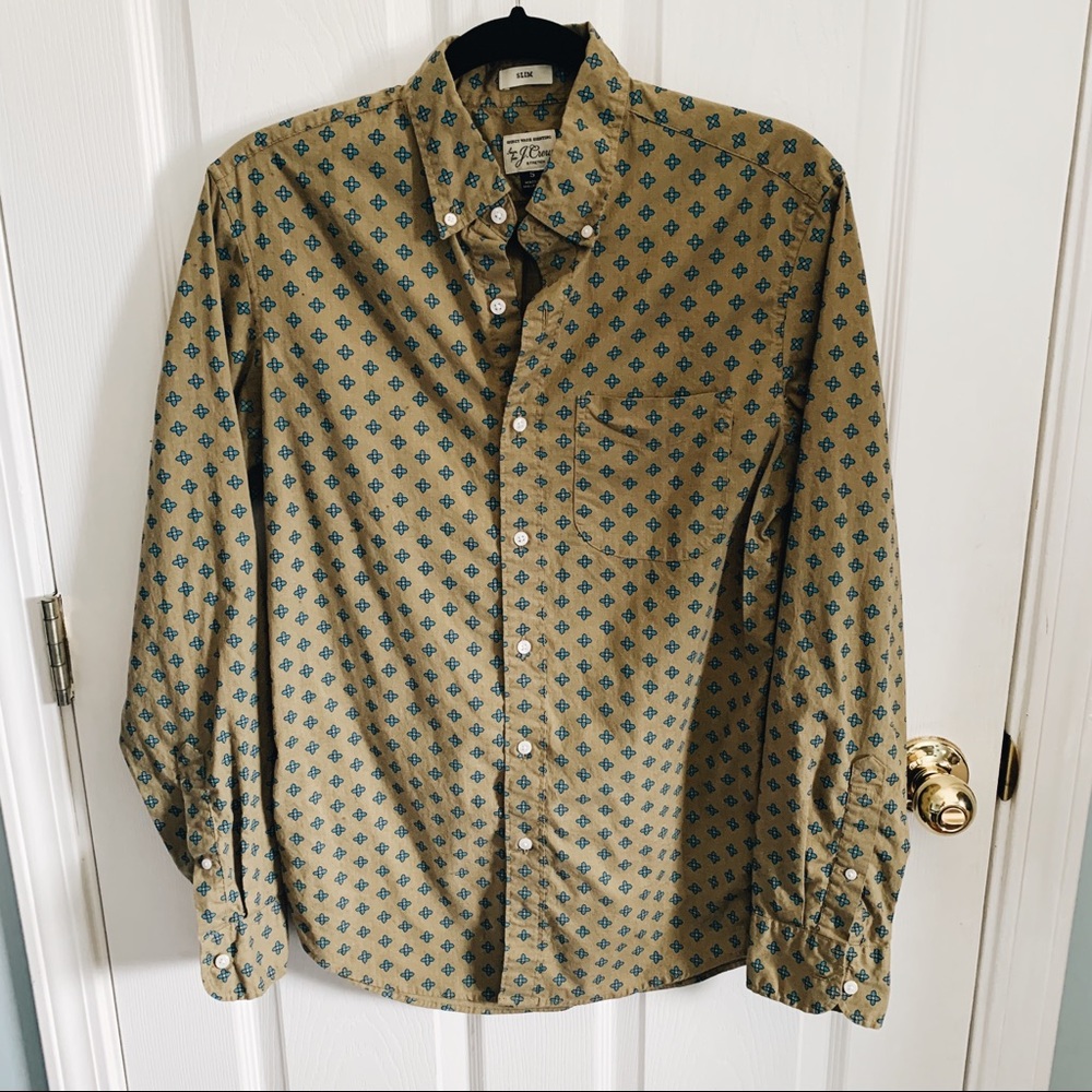 J Crew Men’s Printed Button Down Shirt